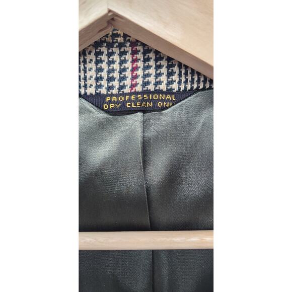 Hudsons Rockham Men's Classic Houndstooth Plaid Long Coat, Size42L, In Tan Multi - Picture 9 of 14